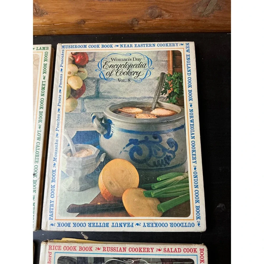 Vintage 1966 Woman's Day Encyclopedia of Cookery Vols 7 8 9 10 First Edition